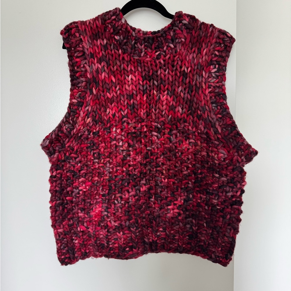 Handmade Knit Multicolored Sweater Vest